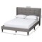 Baxton Studio Casol MidCentury Modern Transitional Grey Fabric Upholstered Full Size Platform Bed 224-13086-ZORO - alternate 10